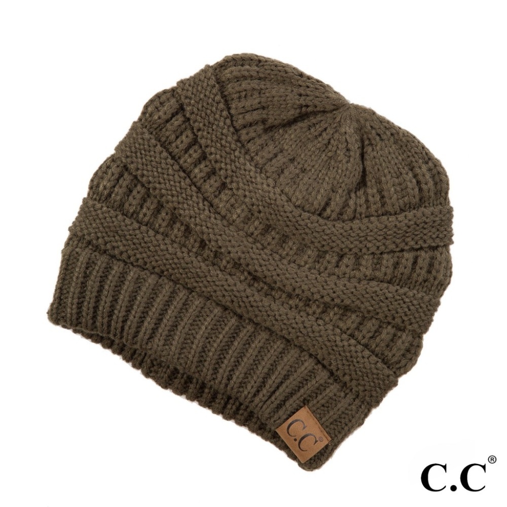 CC Winter Beanie Authentic Hat - New Olive